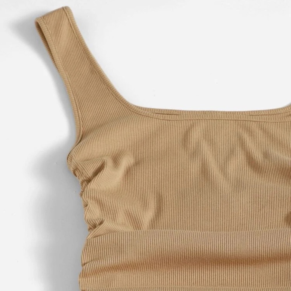 SHEIN super cute tan dress - Picture 3 of 4